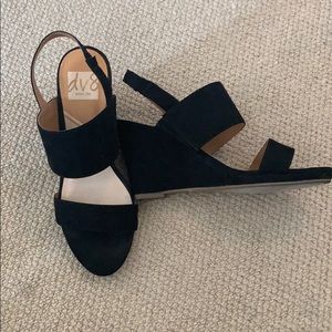 Dolce vita black strappy wedges